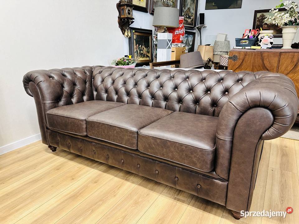 Ekskluzywny angielski komplet dwóch kanap Tczew