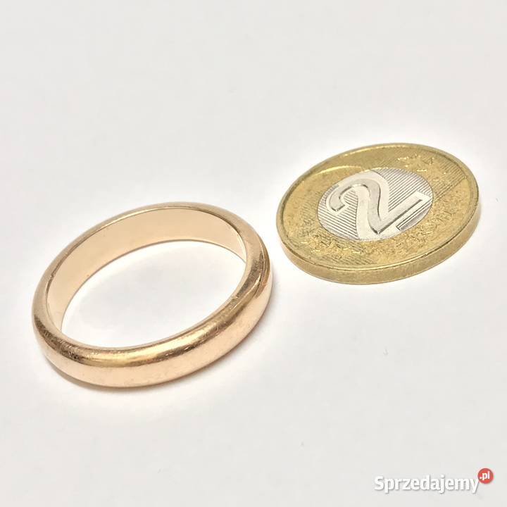 Złota OBRĄCZKA damska 18K MASYWNA Egipski wyrób