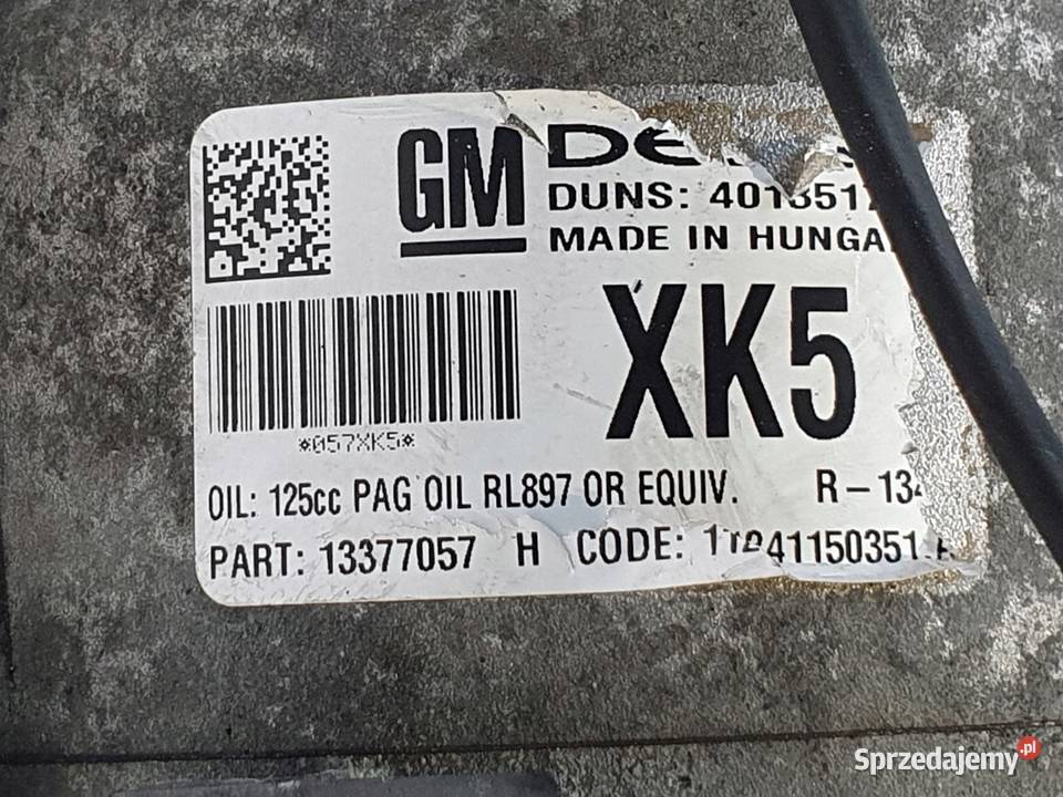 SPRĘŻARKA KLIMATYZACJI Opel Meriva B 14 16V Chełm