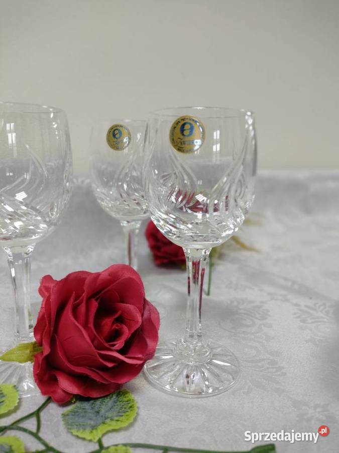 Kieliszki kryształowe styl Glamour Luksusowy przezroczysty Radzyń Podlaski