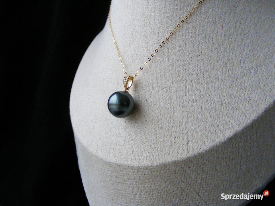 Perła Tahiti morska 10mm diamenty 0021ct Warszawa