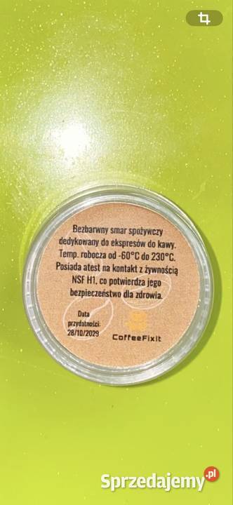 Smar spożywczy do ekspresów do kawy H1 5g Tychy sprzedam
