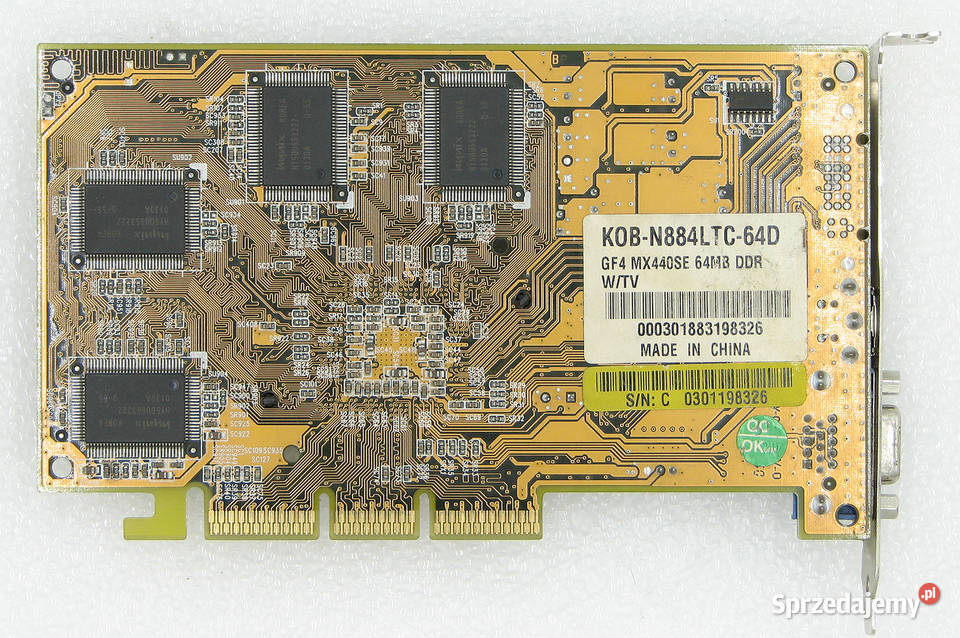 Mercury Geforce MX440SE 64MB 128bit DDR AGPx4 Cielądz