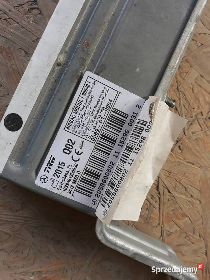MERCEDES W205 PODUSZKA AIRBAG LEWA TYŁ poduszki powietrzne Międzychód