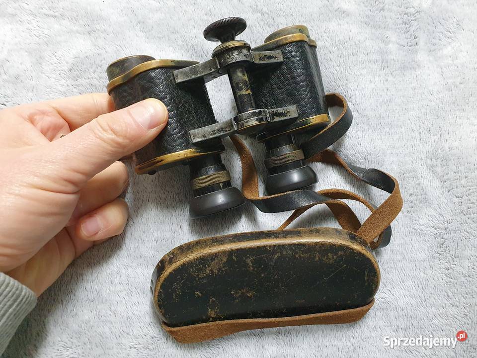 Lornetka Szwajcarska powojenna z opakowaniem Gdynia