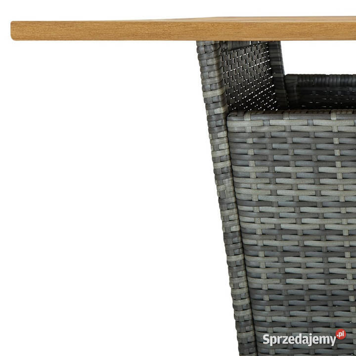 Stolik barowy szary 80x80x110 rattan PE i lita mazowieckie Warszawa