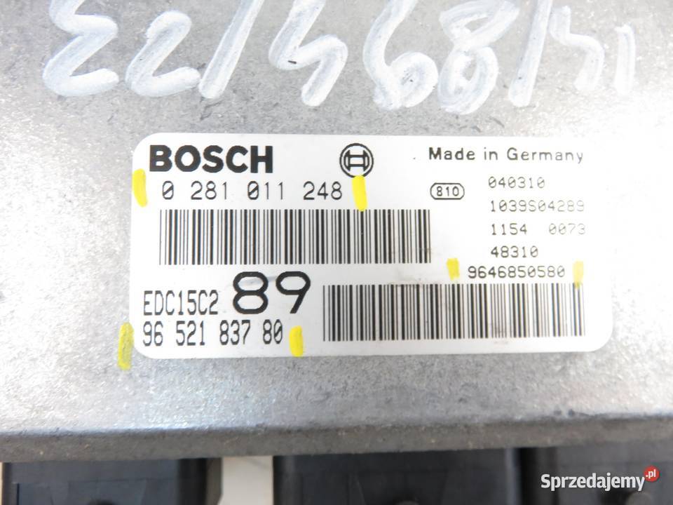 STEROWNIK PEUGEOT 307 20 HDi 0281011248 sprzedam