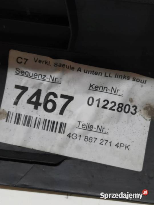 OSŁONA PROGU LEWA PRAWA KOMPLET Audi A7 I