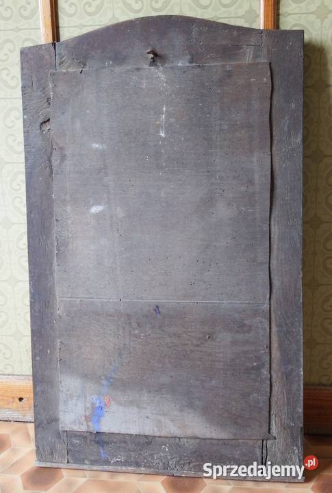 Lustro w drewnianej oprawie PRL do renowacji Mińsk Mazowiecki sprzedam