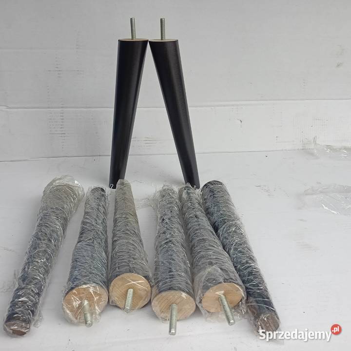 Nogi Drewniane Bukowe Skośne Czarne dwa Rozmiary śląskie Zabrze