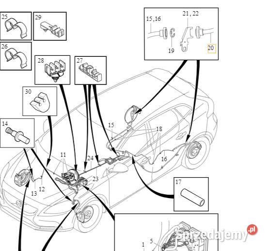 VOLVO V40 V40CC elastyczny przewod hamulcowy tyl Gadgety motoryzacyjne dolnośląskie Bielany Wrocławskie