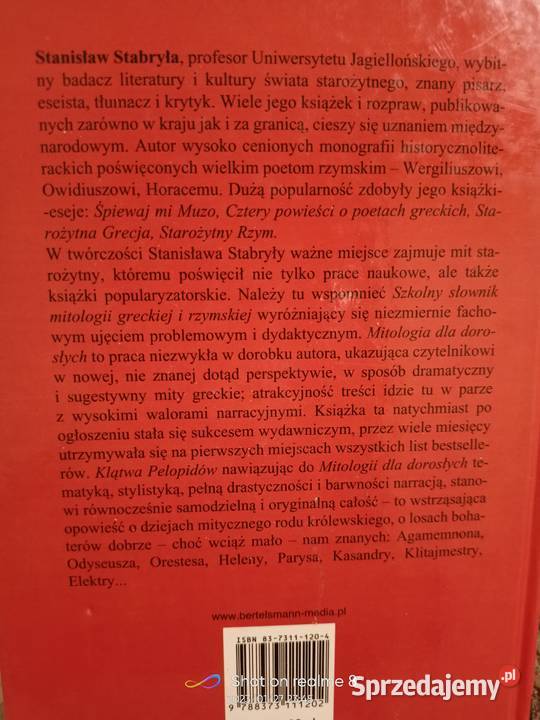 Klątwa Pelopidów książki Warszawa Bródno Kultura i Rozrywka