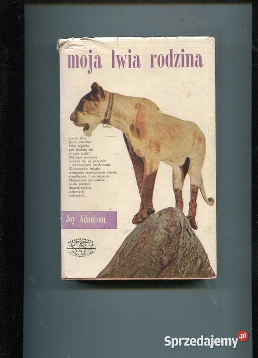 Moja lwia rodzina Joy Adamson Szczecin sprzedam