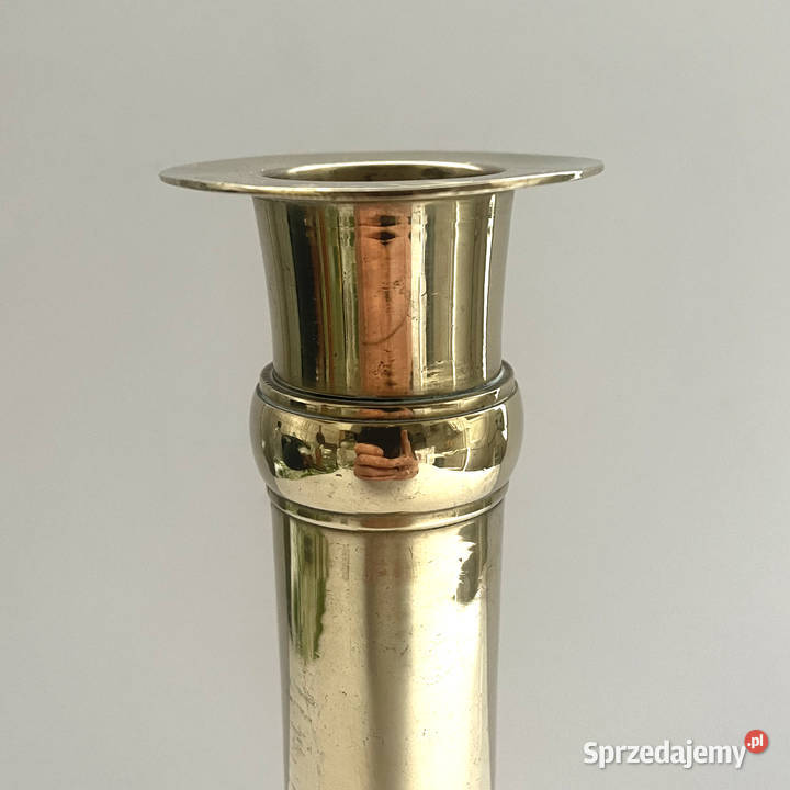 Antyczny mosiężny lichtarz klasycystycznym Antyki