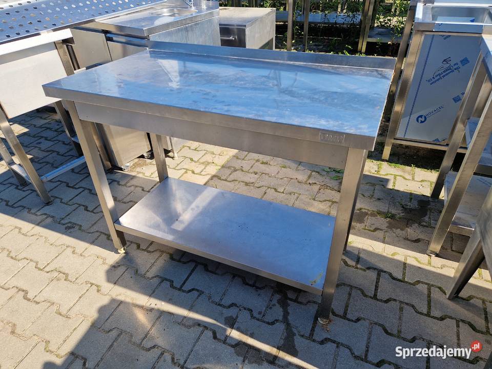 STÓŁ GASTRONOMICZNY PRZYŚCIENNY Z PÓŁKĄ 1106085