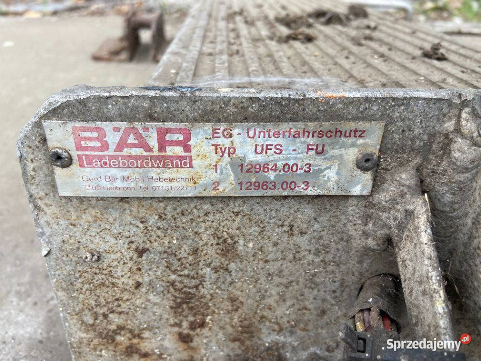 Podest Klapa BAR Typ UFSFU Składana Winda Maszewo sprzedam