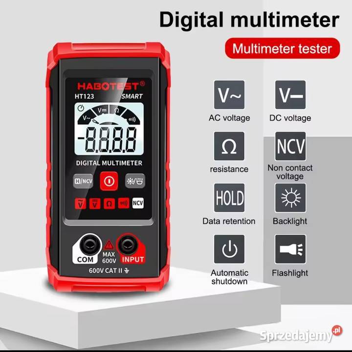 Multimetr cyfrowy HT123 tester elektroniczny Testery  i mierniki