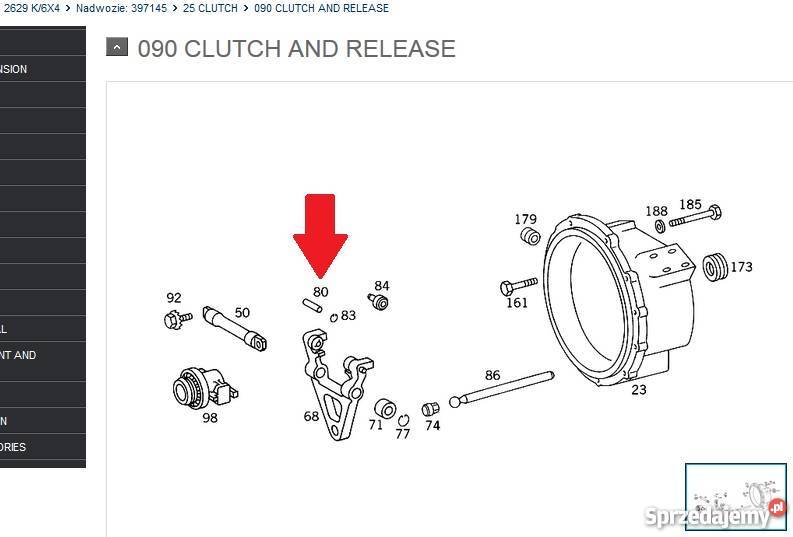 6502540474 sworzeń Łożyska widełek sprzęgła Kłobuck