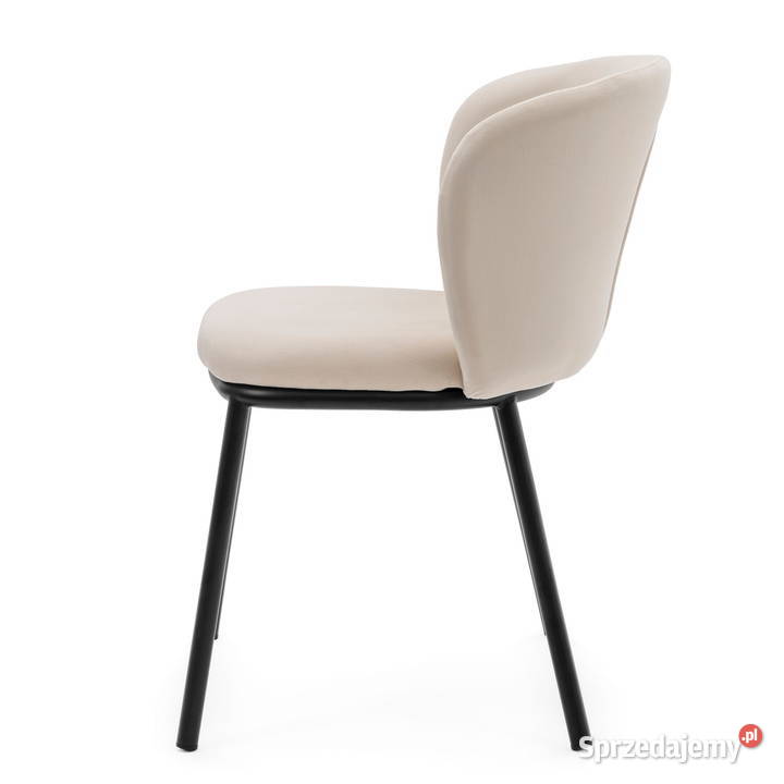 Jasnobeżowe Krzesło Tapicerowane Bari Wysyłka Dom i Ogród Tarchały Małe