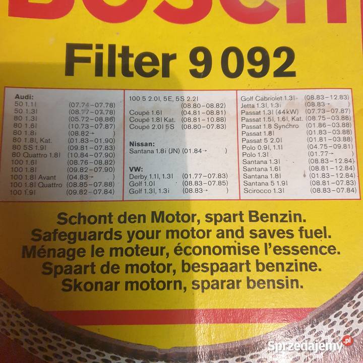Filtr powietrza Bosch audi golf