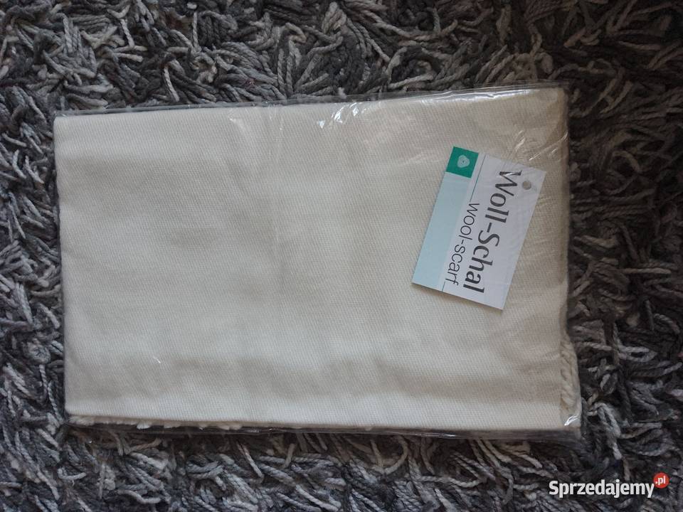 Szal szalik damski kremowy Chrzanów