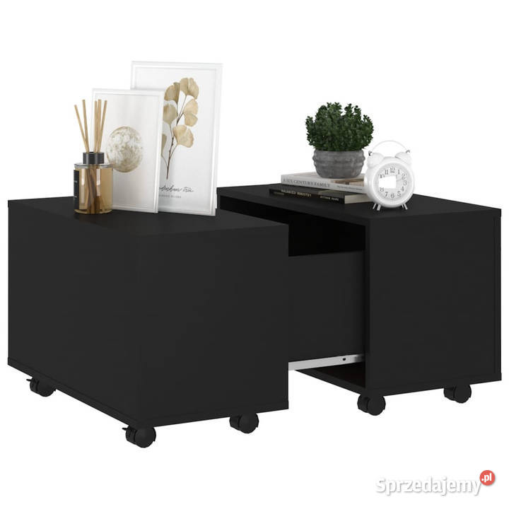 Stolik kawowy czarny 60x60x38 materiał Warszawa sprzedam