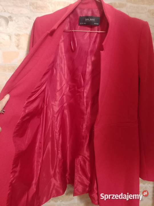 40L Zara Czerwony płaszcz z Madrytu dłuższy Wiosenna/Jesienna sprzedam