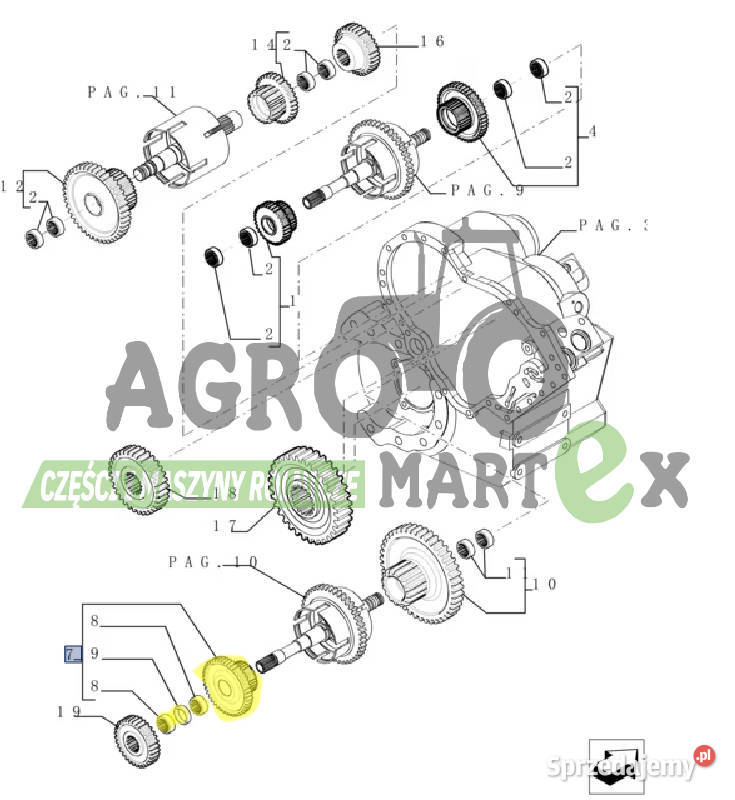 87558601 KOŁO ZĘBATE CNH Wichrów