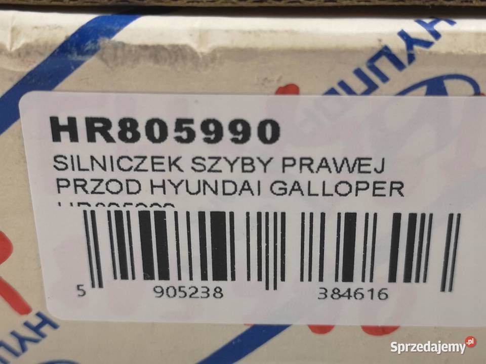SILNICZEK SZYBY PRAWY PRZÓD HYUNDAI GALLOPER osobowe