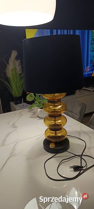 Duża miodowa jednopunktowa szklana lampa sprzedam