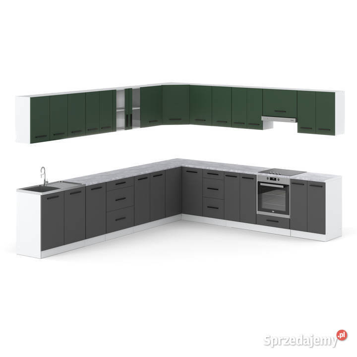 Kuchnia Modułowa 68m Nowoczesna Narożna Biała