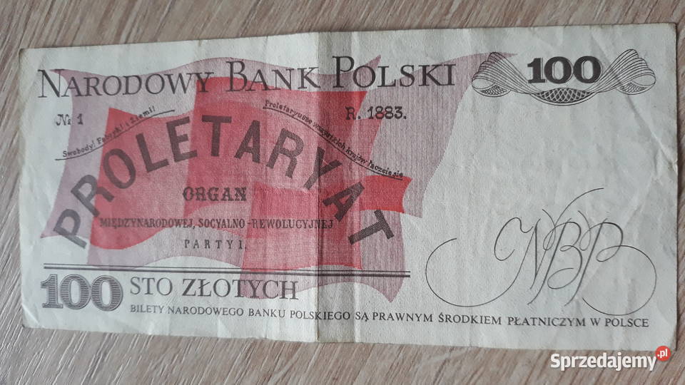 100 złotych 1VI1986 seria SR Numizmatyka wielkopolskie Konin
