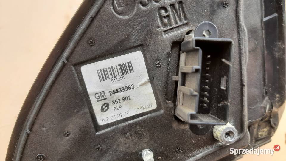 lusterko zewnętrzne prawe Opel Vectra C Signum Dębno