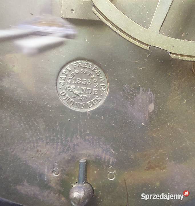 Stary zegar kominkowy Japy Freres figuralny Tczew