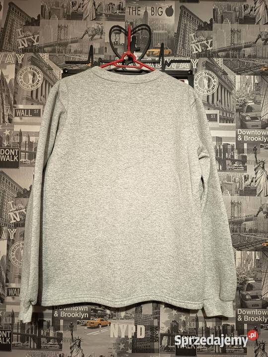 Szara Bluza Ocieplana Długi Rękaw Longsleeve chłopiec