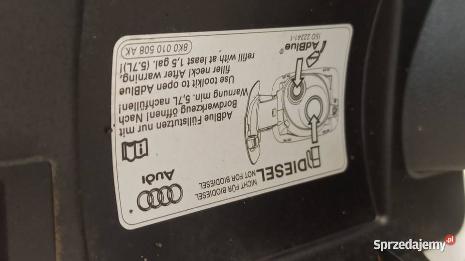 AUDI A6 C7 KLAPKA WLEWU PALIWA LY9C 4G0809906A sprzedam