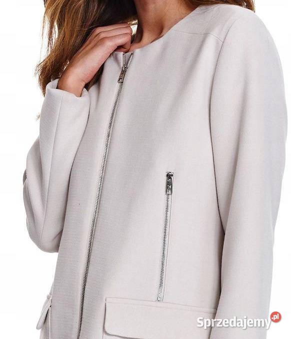 Płaszcz przejściowy w kolorze beżowym marki Top Wieleń