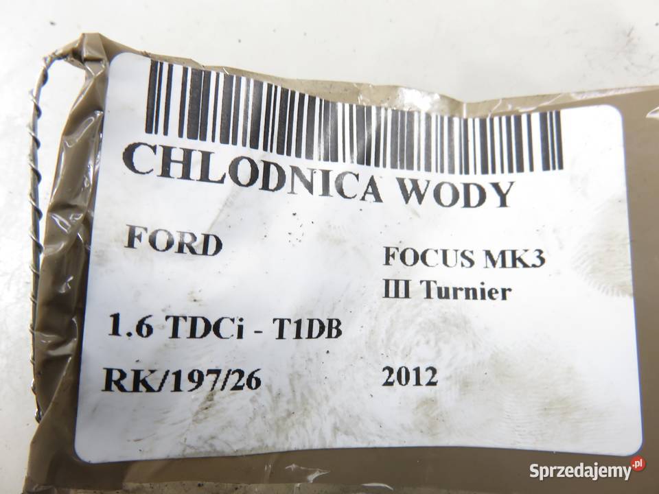CHŁODNICA WODY FORD FOCUS MK3 16 TDCi