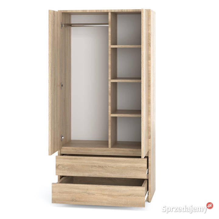 Szafa 2 Szuflady Garderoba Salon Półki Elbląg