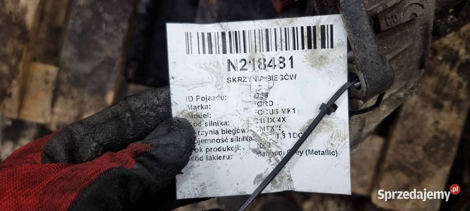 SKRZYNIA BIEGÓW FORD FOCUS MK1 2S4R7002PA 18TDCI osobowe Lipno
