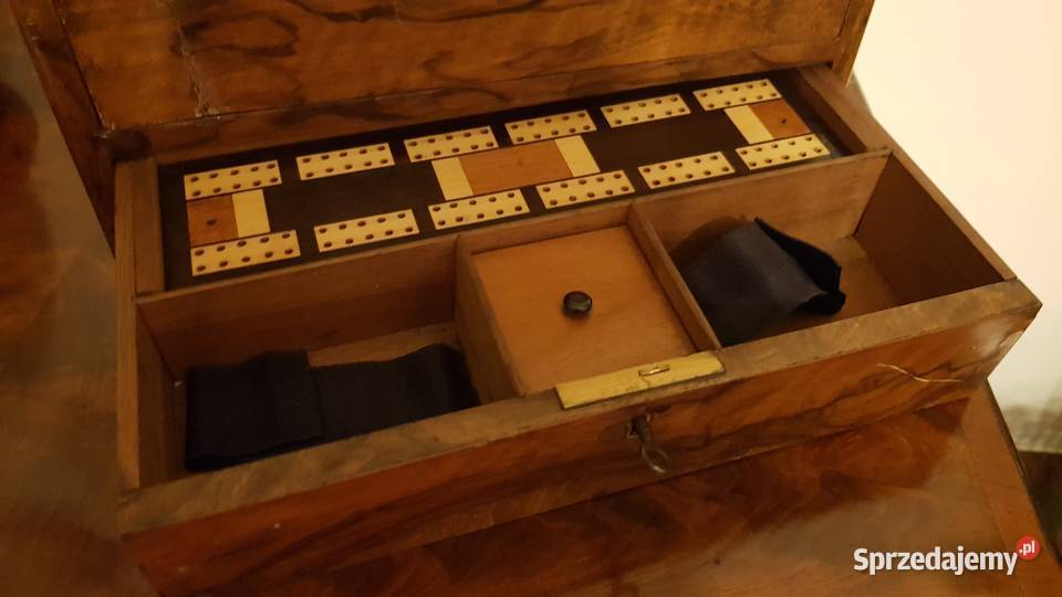 Humidor kasteta na cygara biedermeier XIX wiek Orneta sprzedam