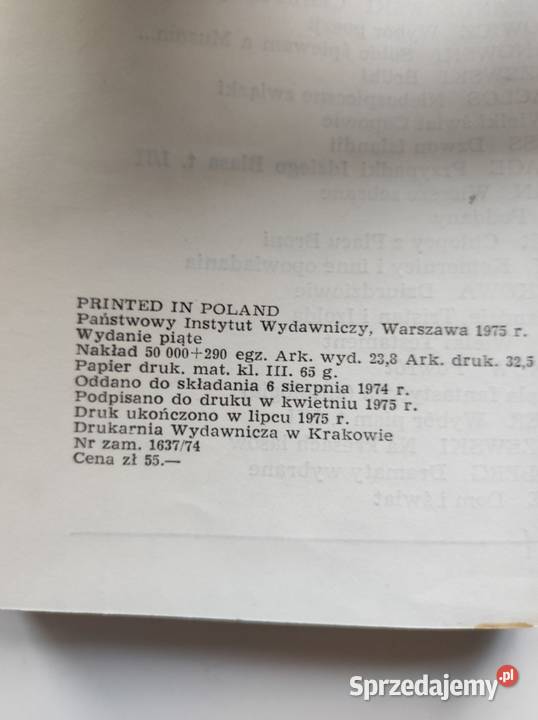 Thomas Hardy Tessa DUrberville 1975 Kultura i Rozrywka Kielce