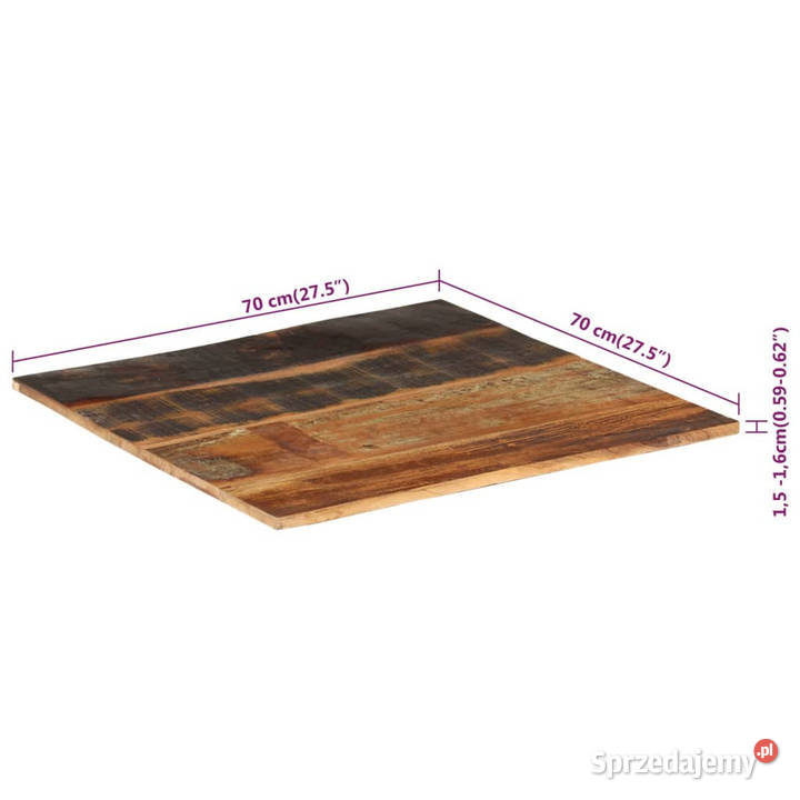 Kwadratowy blat do stołu 70x70 1516 mm drewno z sprzedam