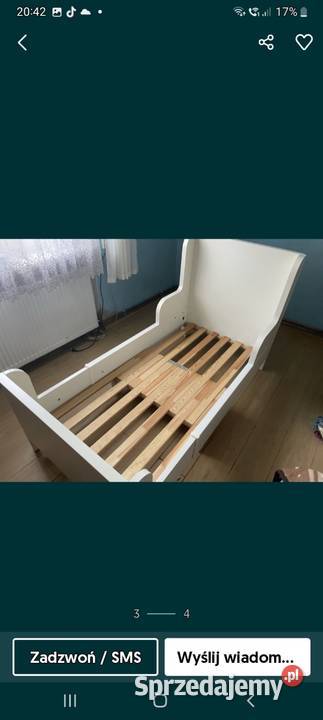 Łóżko Ikea Busunge rosnące z dzieckiem Śrem sprzedam