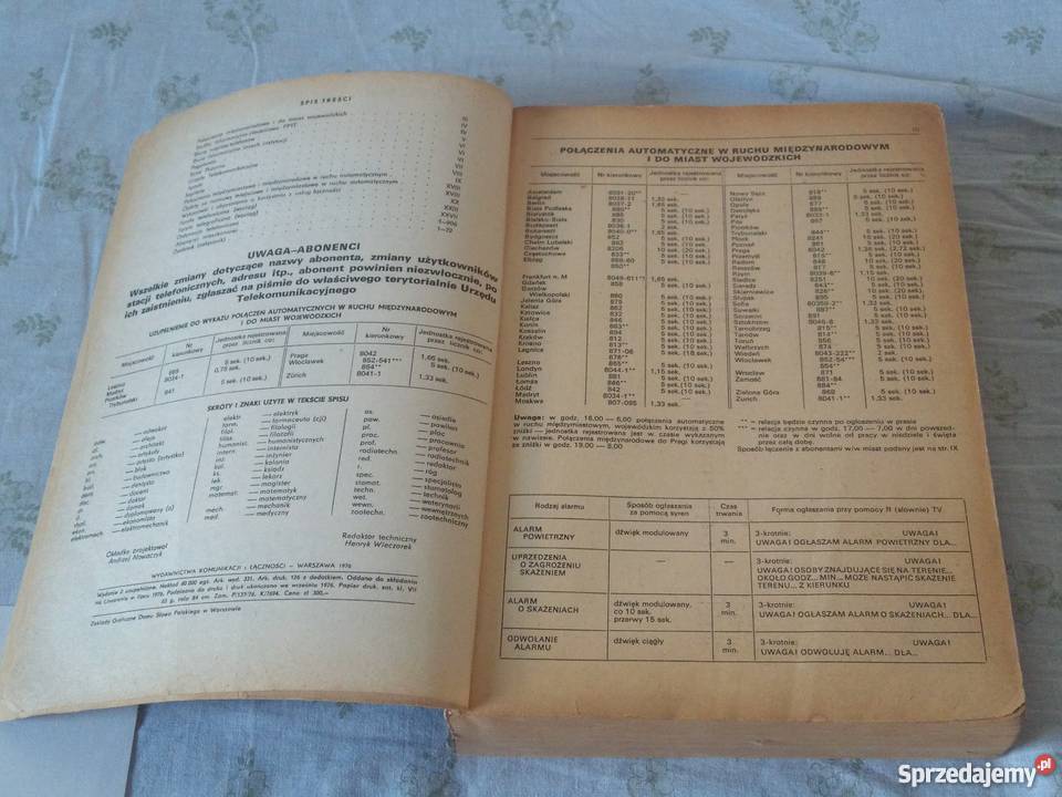 SPIS TELEFONÓW 197678 MIASTA WARSZAWY TELEFONY