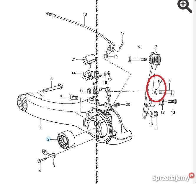 PORSCHE 964 podkładka regulacyjna wahacza tył Pilzno