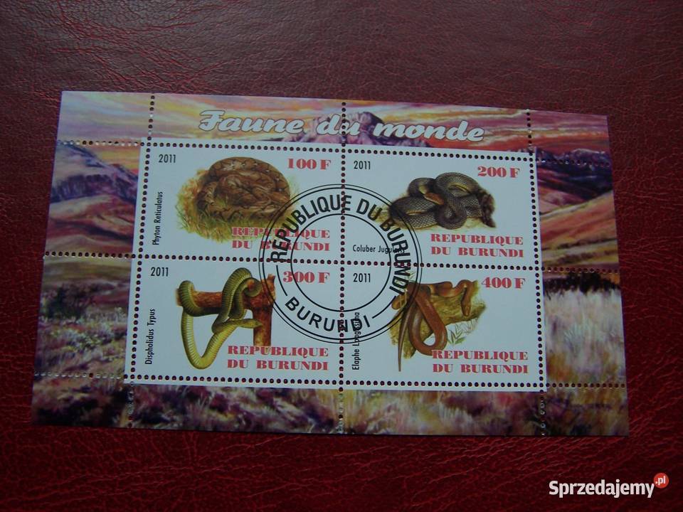 Burndi 2011 CTO Fauna Gady Węże Tychy