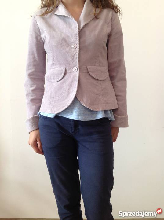 Żakiet sztruksowy wrzosowy Bez wzoru śląskie Częstochowa