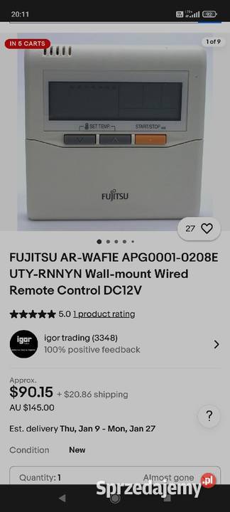 Kontroler Fujitsu Klimatyzacja Poznań