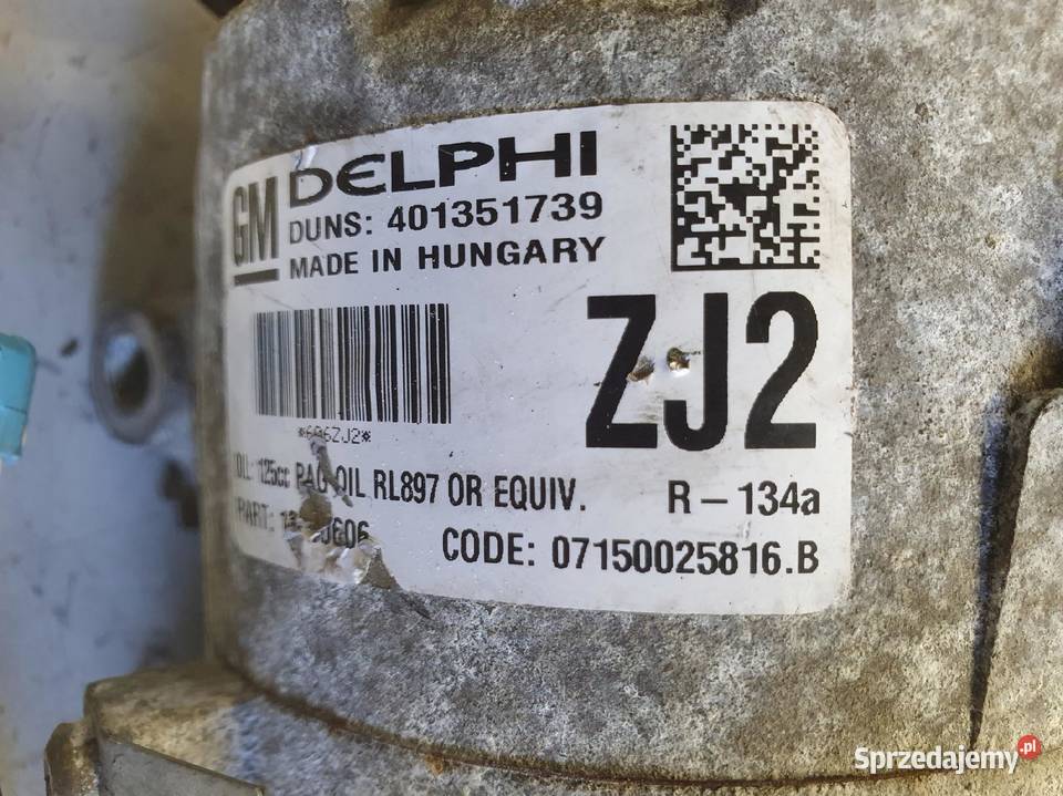 SPRĘŻARKA KLIMATYZACJI Opel Astra IV J 17 CDTI Rudka